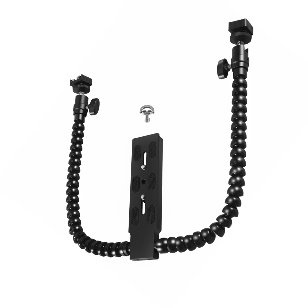 

SWXF новый гибкий двойной кронштейн для вспышки с горячим башмаком, держатель для макросъемки, аксессуары для камеры