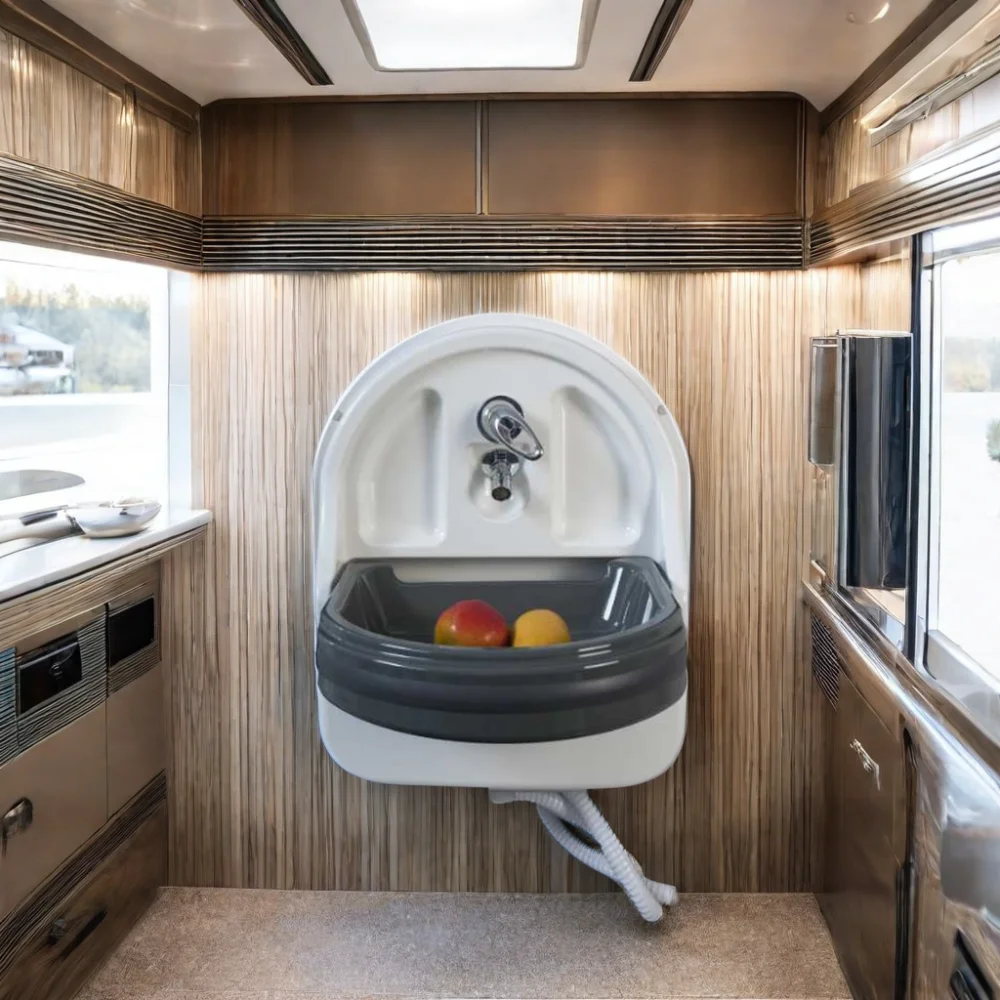 

Запчасти для кемпера, стильная акриловая настенная складная раковина для автофургона, каравана, яхты, лодки, больницы, школы, ванной комнаты, складная раковина Y331