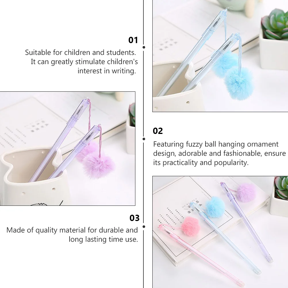 

10Pcs Student Writing Pen Gel Pen with Pendant Fashionable Educational Gift for Material