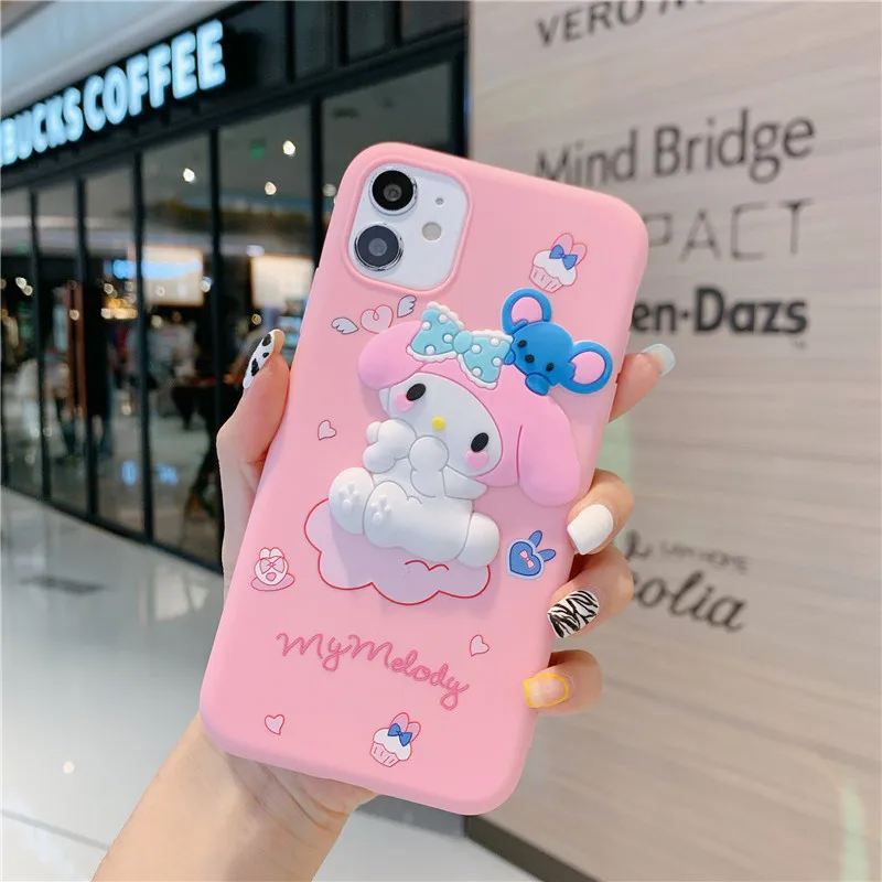 New popular model suitable for iphone15 cartoon apple 16 mobile phone case cinnamons dog Melodys cute three-dimensional silicone