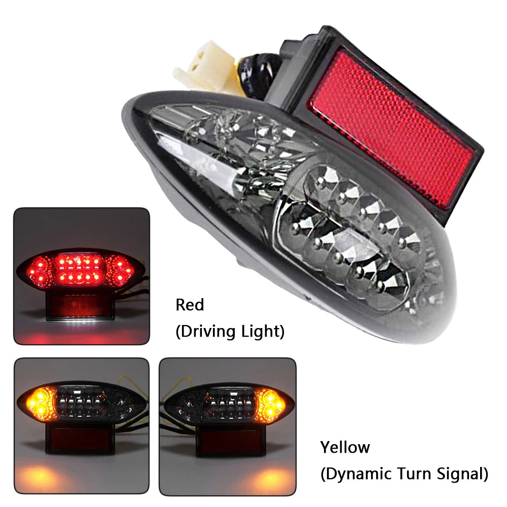 Motorcycle Tail Light Rear Brake Lamp Taillight LED Turn Signals Integrated for Suzuki GSX1300R Hayabusa 1997-2007