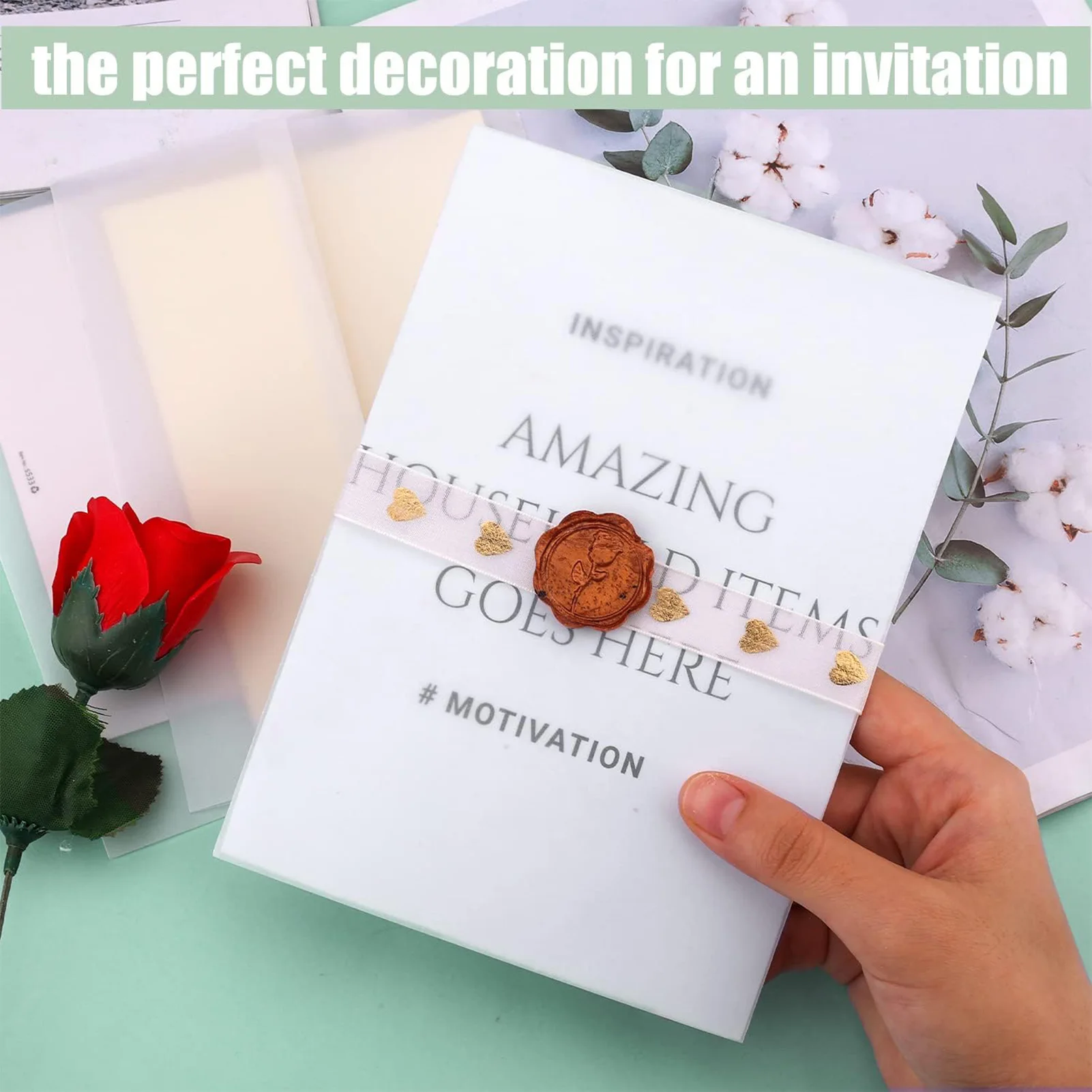 

50PCS Invitation Card Bag Envelopes Prefolding Simple Style Envelopes for Photo Postcards Preserving