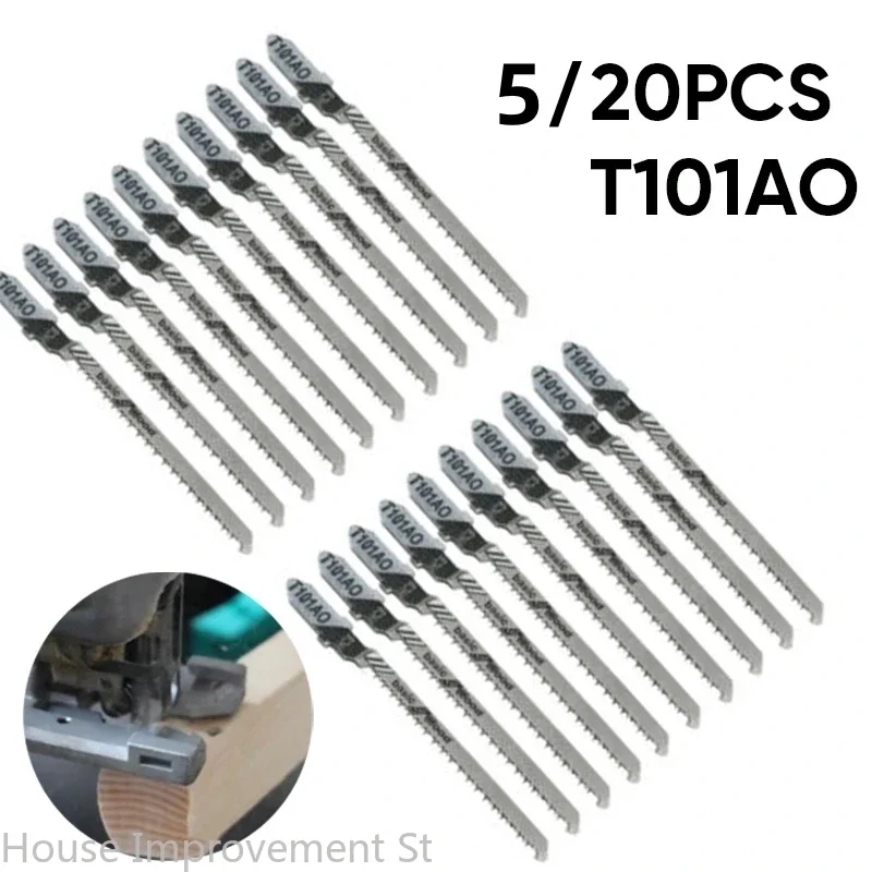 Jig Saw Blade Conjunto para Bosch Plástico e Madeira Ferramentas de Corte T-shank Metal Sortido Aço T101ao Pcs 20 Pcs