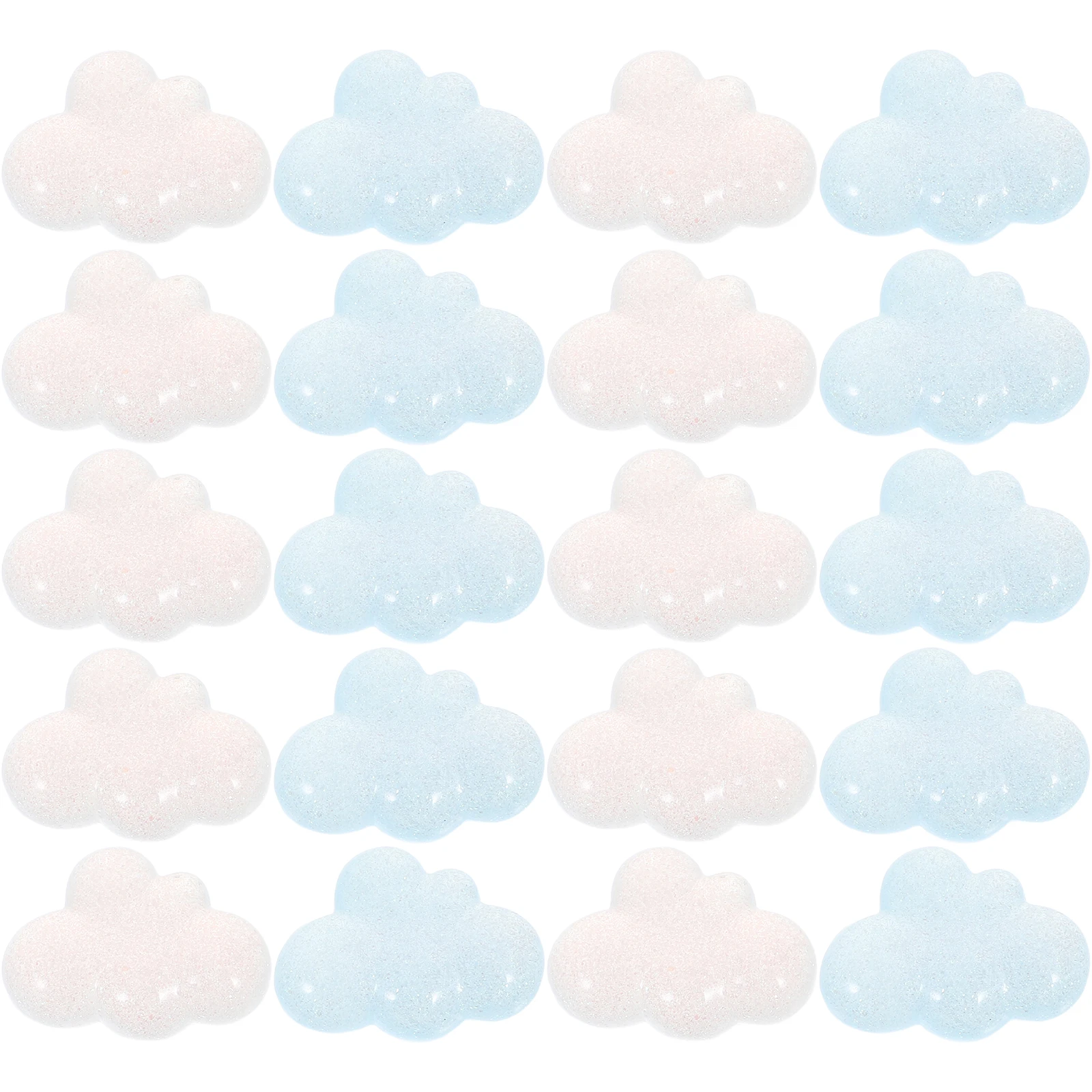 

40 Pcs Scrapbook Resin Clouds Charms for Craft Shaped Hanging Decor Artificial Props Hair Clips Beads Cabochon