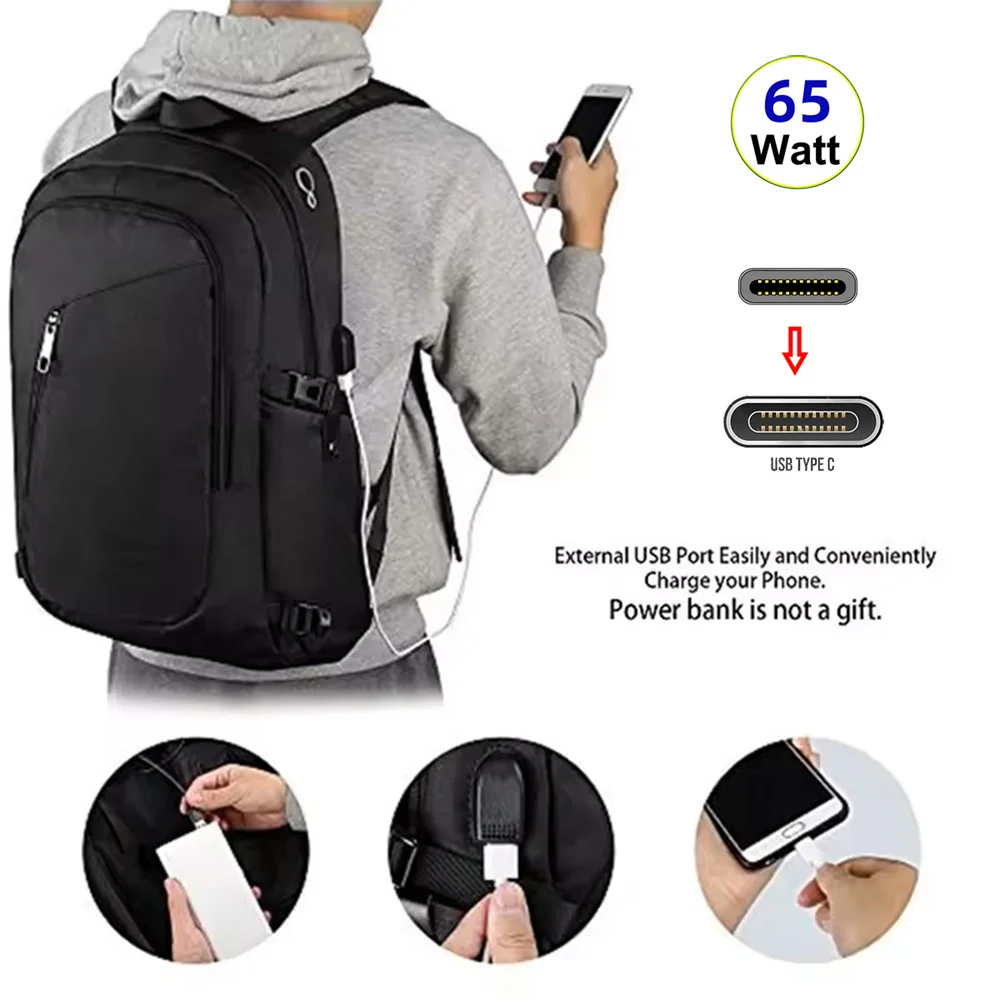 ChenYang USB C Male to Female PD 65W Backpack Charge Data Extension Cable for Outdoor Travel Camping