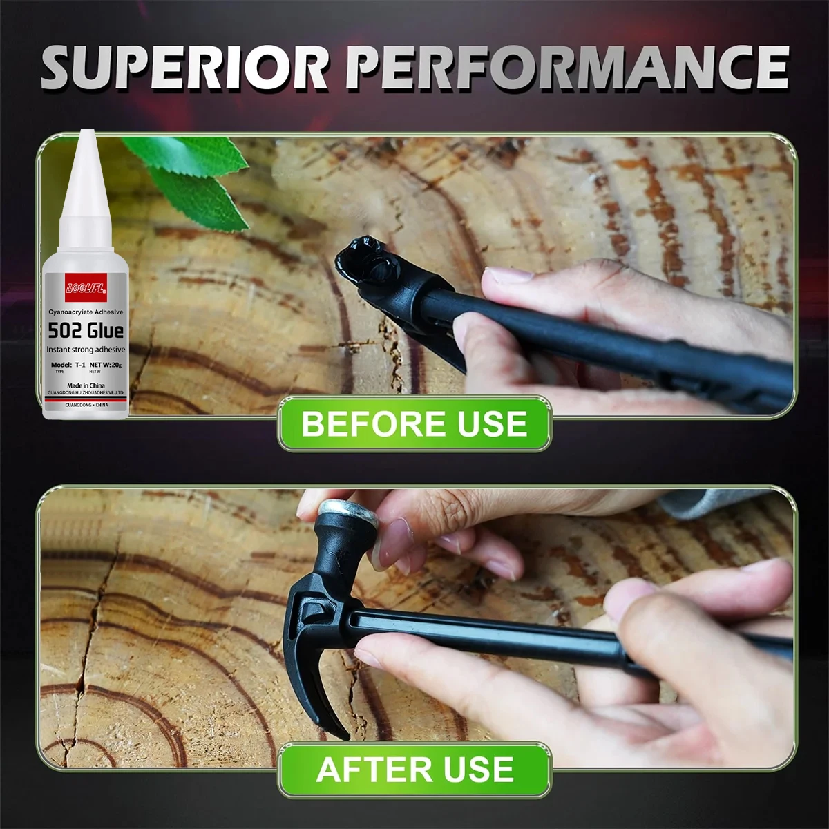 Loolifl 1-5 pçs 502 super cola instantânea de secagem rápida cianoacrilato adesivo couro borracha madeira metal forte ligação ferramenta de cola líquida