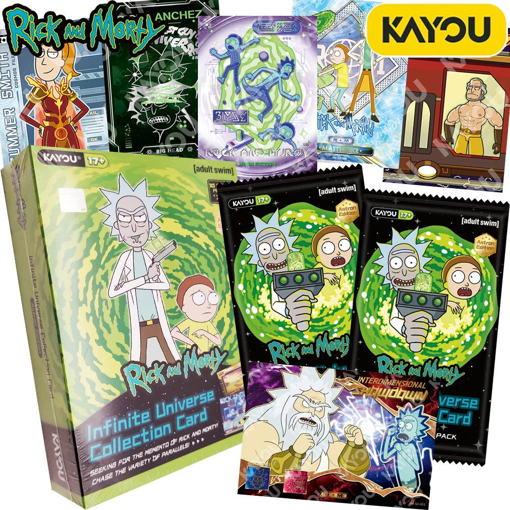 

KAYOU Official Rick and Morty Animation Cards Infinite Universe Series Science Fiction Colorful Neon Design Unique Art Card Gift
