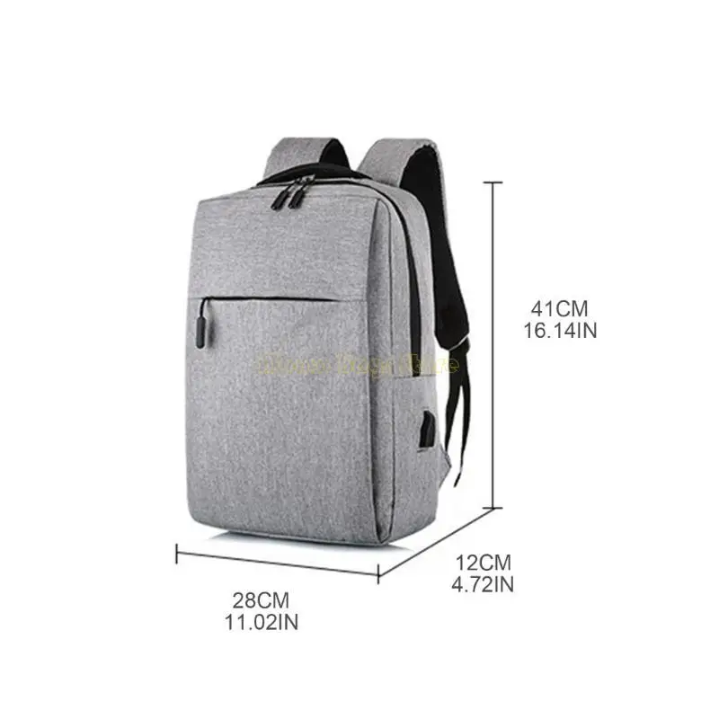 X90d große Kapazität Laptop Rucksack Schulbuchbag mit USB -Ladehafen -Männer Daypack