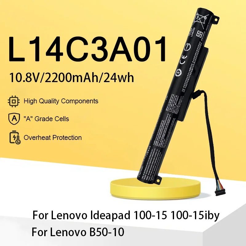 

L14C3A01 10,8 В 24WH L14S3A01 для ноутбука Lenovo Ideapad 100-15 Ideapad 100-15iby B50-10