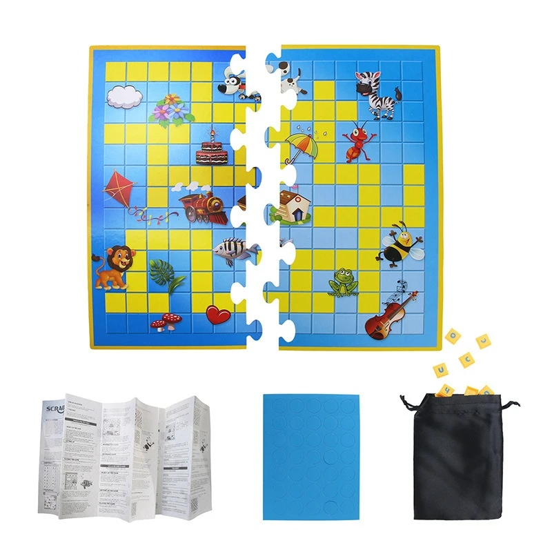 Montessori Engelse Spelling Woord Scrabble Familie Desktop Spel Speelgoed Kinderen Geschenken Jongens Meisjes Ouder-Kind Interactie Leren Speelgoed