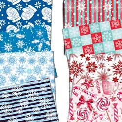 50*145cm Christmas New YearPatchwork Snow Polyester Cotton Fabric for Tissue Kids Sewing Quilting Fabric Needlework Material DIY