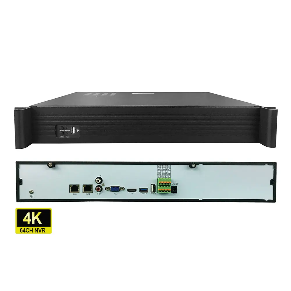 

64 Channel Nvr Network Video Recording 4K 9 SATA Nvr Camera System H.265 Rtsp Vms Web 1ch 8mp Playback SeeEasy App