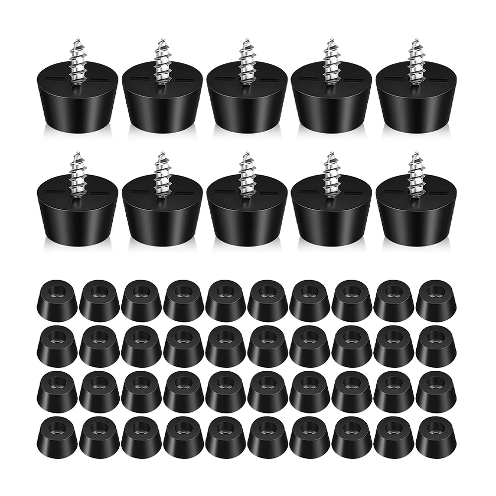 100 Pcs Furniture Shock Absorbing Feet Leg Pads Levelers Cabinet Bumpers Cushion Rubber Shims Headboard
