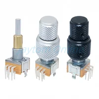 Codificador de eje de doble eje EC110701N2B con interruptor de botón tapas de aleación de aluminio 30 posiciones 15 mango de pulso 25mm 8 pines 1 ud.