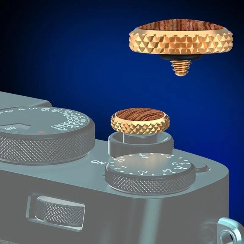 ปุ่มชัตเตอร์กล้อง E8BA พร้อมเสน่ห์ไม้สำหรับกล้องดิจิตอล XT30