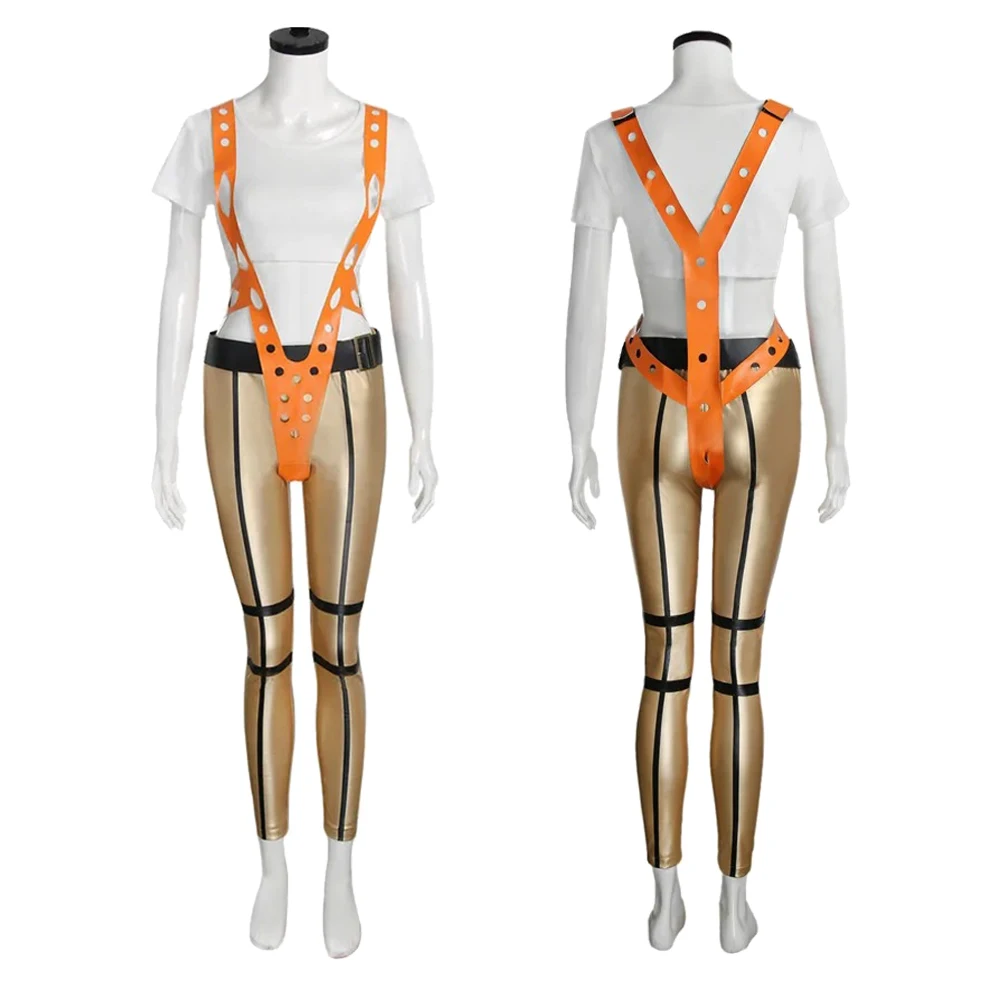1997 فيلم العناصر الخامسة تأثيري Leeloo القماش العلوي بانت المرأة حفلة تمويه لعب الأدوار هالوين زي كرنفال الزي البدلة