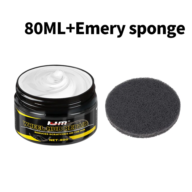 Pâte de réparation des rayures de moyeu d'automobile, agent de restauration chromé de jante de roue en alliage d'aluminium, peinture de restauration des rayures de pneu et de moyeu