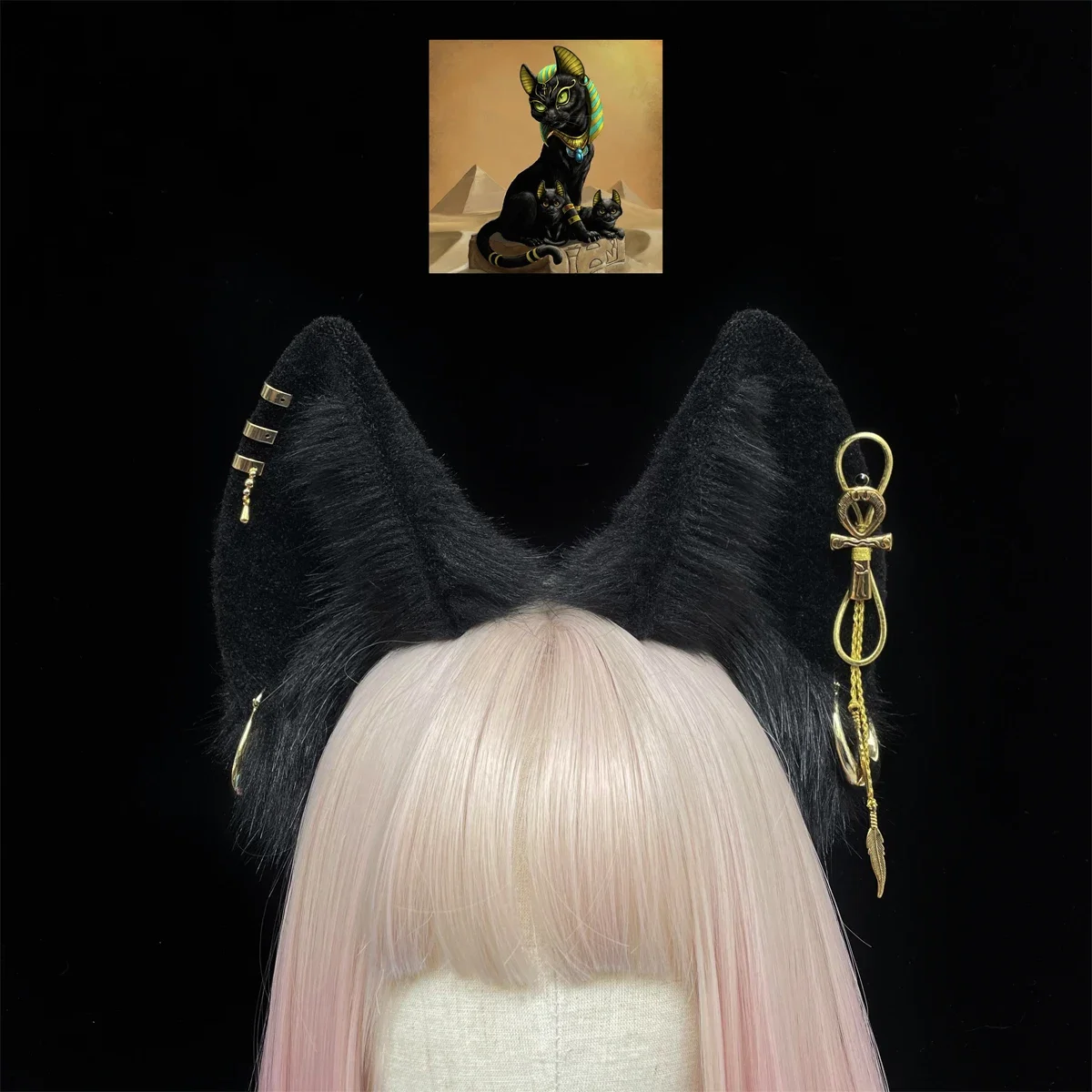 custom-cat-god-bastet-ancient-egyptian-mythology-war-goddess-wild-cat-animal-kc-hand-made-animal-ear-hairhoop-cosplay