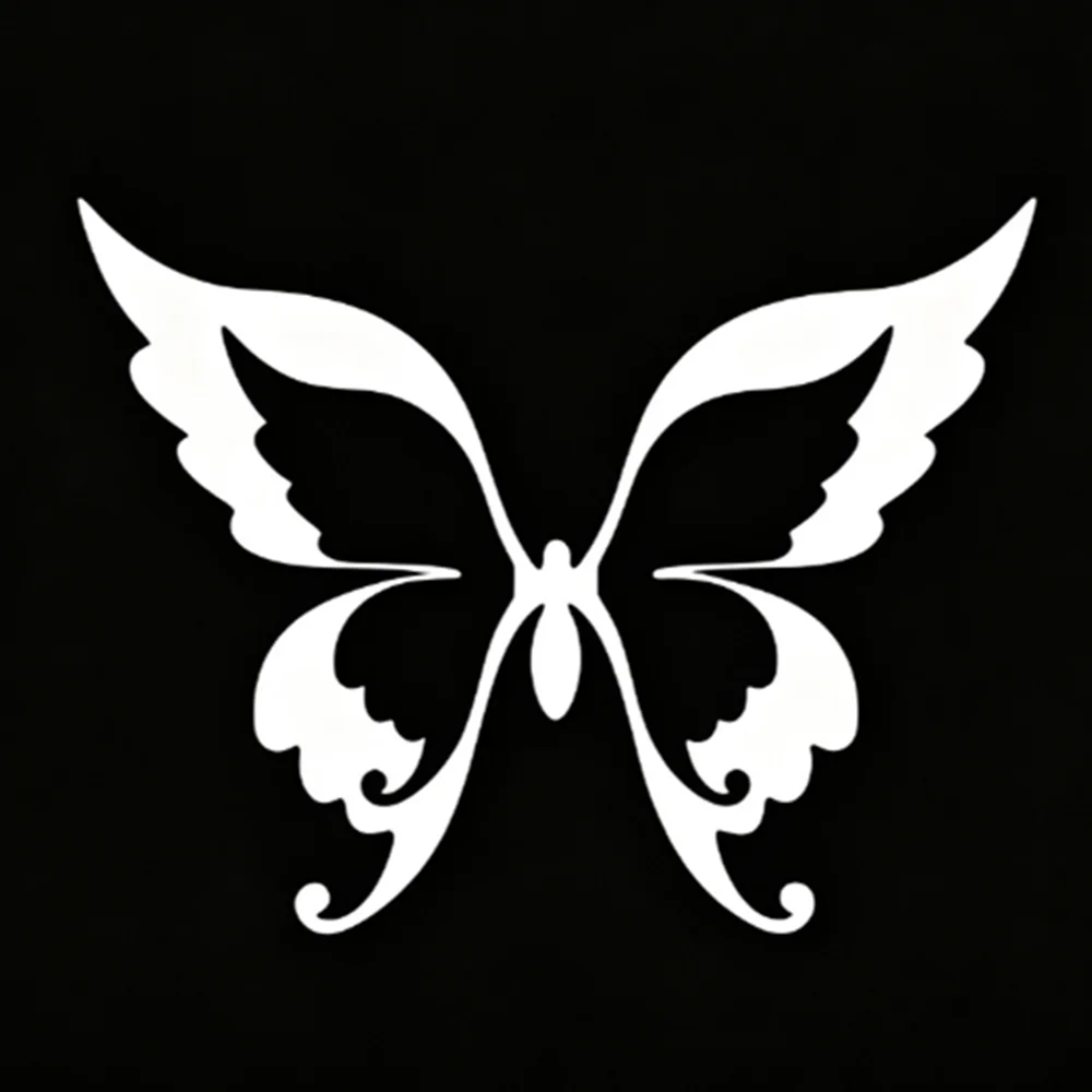 Butterfly Vinyl Car Sticker, Beautiful Swirl Wing Decal, Waterproof Auto Window Bumper Decor Sticker for Vehicle Truck SUV