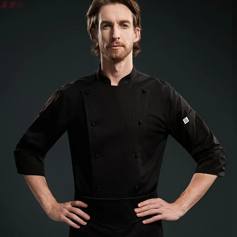 كعكة متجر الغربية مطعم ستيك هاوس المطبخ العمل موحدة طويلة الأكمام تقديم الطعام إناء/ قدر مطعم فندق الخريف الشيف موحدة f