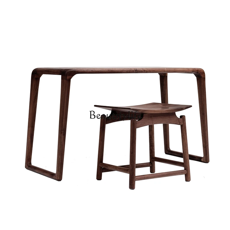 New Chinese North American Black Walnut Solid Wood Resonance Original Modern Minimalist Guqin Desks and Chairs