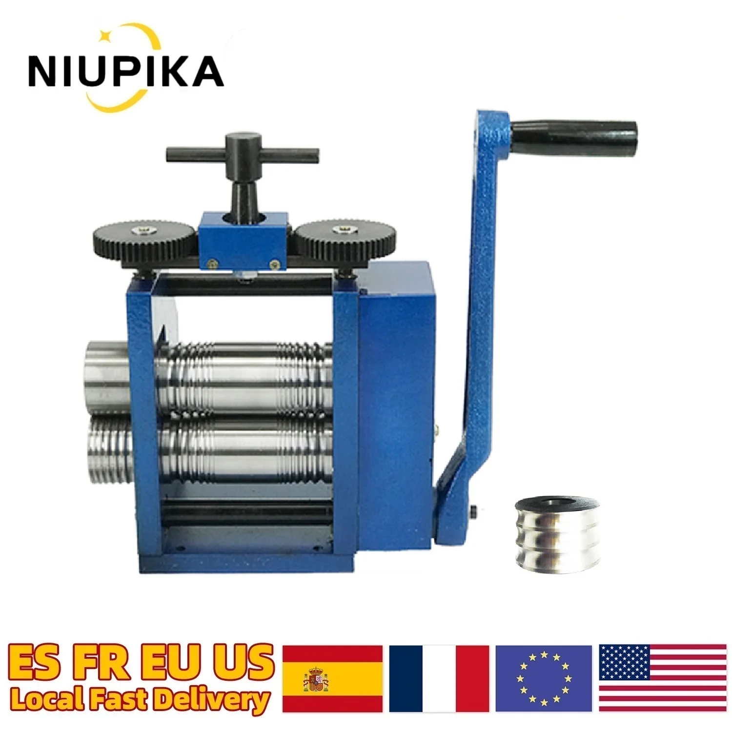 Manual Jewelry Rolling Mill Machine European Style Sheet Wire Semicircle Jewelry Press for Rolling Metal Pressing