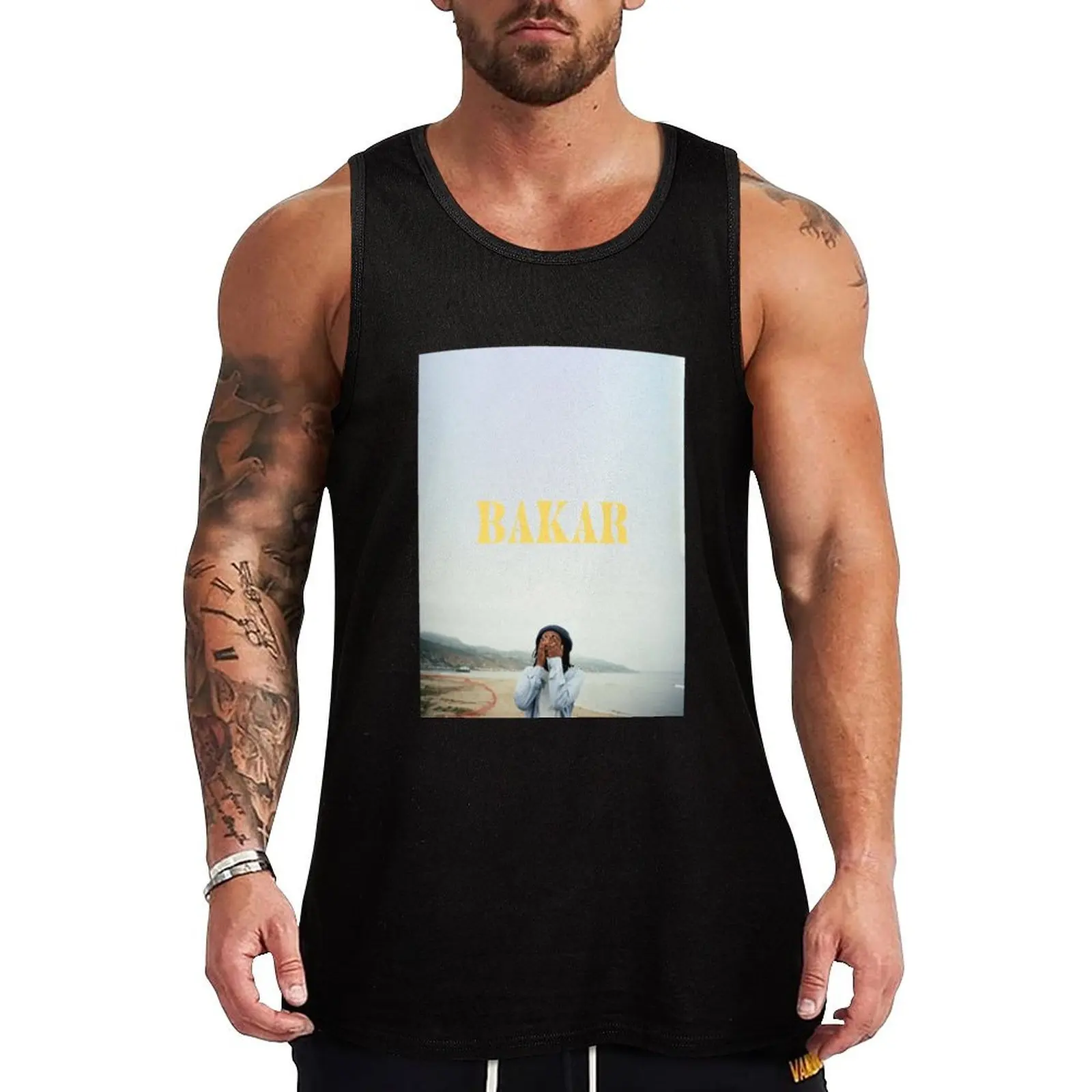 

BAKAR Tank Top men clothes Men's sleeveless t-shirt singlets for men singlet for men