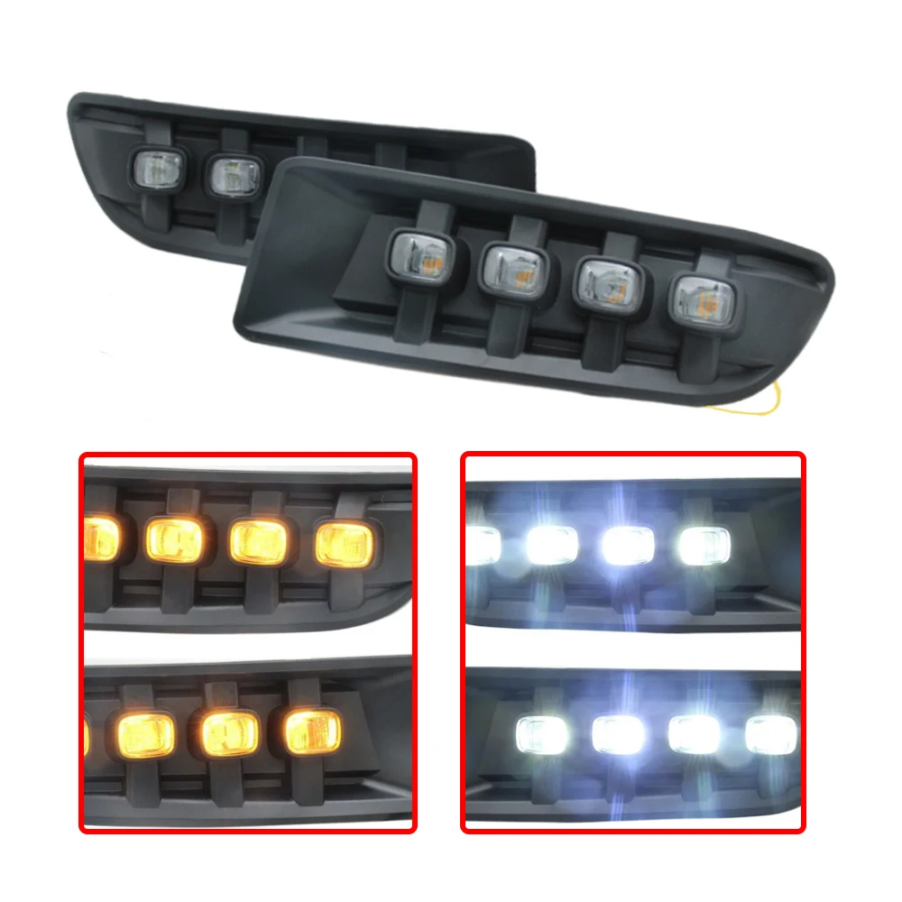 

2 шт. передние светодиодные противотуманные фары для Toyota Landcruiser Prado LC120 Fj120 2003-2009 для Prado светодиодные противотуманные фары указатель поворота автомобильные аксессуары