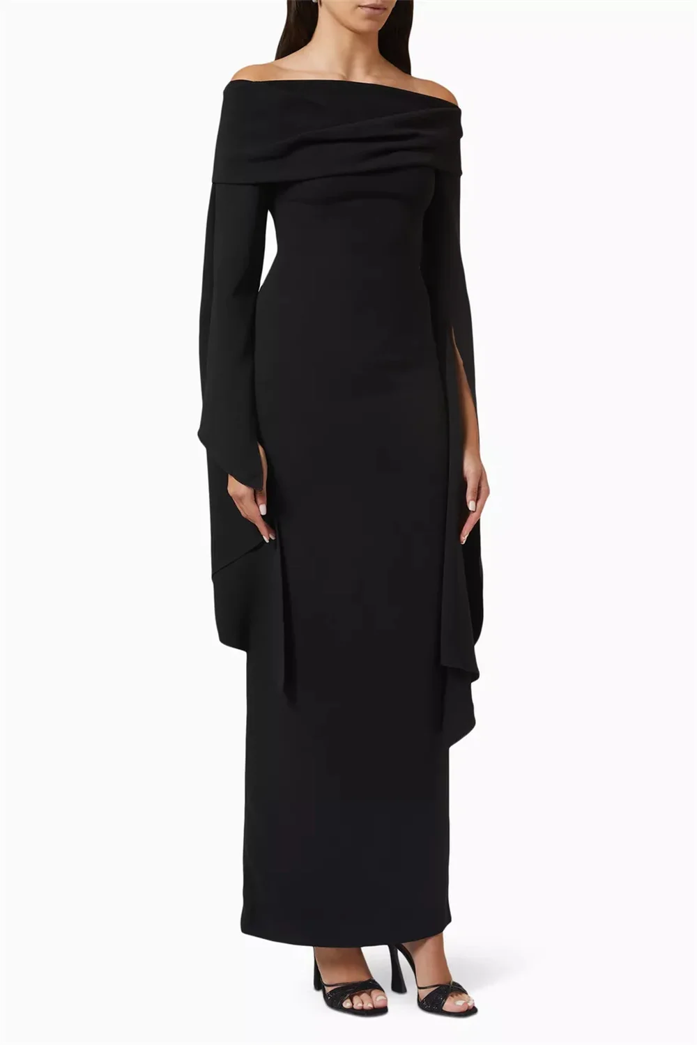 

Customized Chiffon Pleat Party Woman Dress Long Black Evening Dress Ankle Length New 2025 Elegant Formal Prom Gown