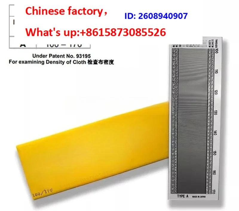 Density ruler, textile fabric, fabric density measurement, mesh ruler, density gauge