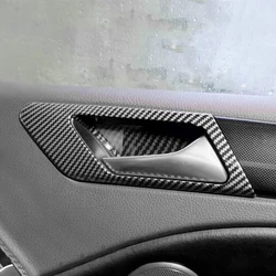 For VW Golf 6 MK6 2008-2013 Car ABS Carbon Fiber Style Interior Doors Handle Pull Door Bowl Frame Cover Trim Inner Accessories