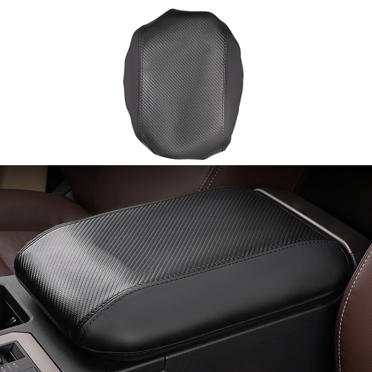 

For Toyota Land Cruiser Prado J250 LC250 2024 2025 Car-Styling PU Leather Armrest Cushion Cover Center Console Box Pad Protector