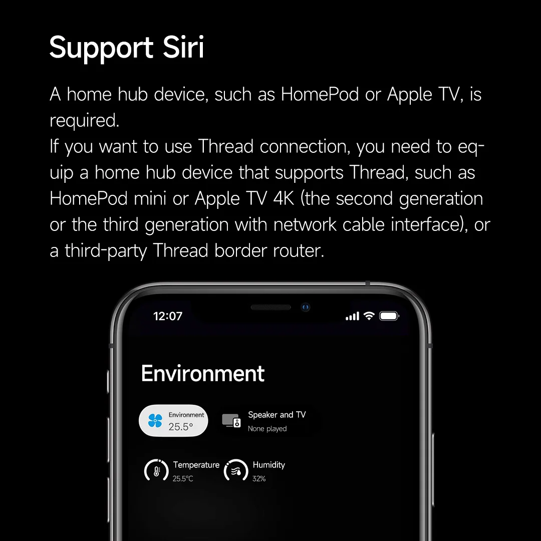Qingping Innentemperatur- und Feuchtigkeitsmonitor T-Version Thread/BLE Hochpräzises E-Link INK Thermometer Kompatibel mit Apple HomeKit – Detail 7