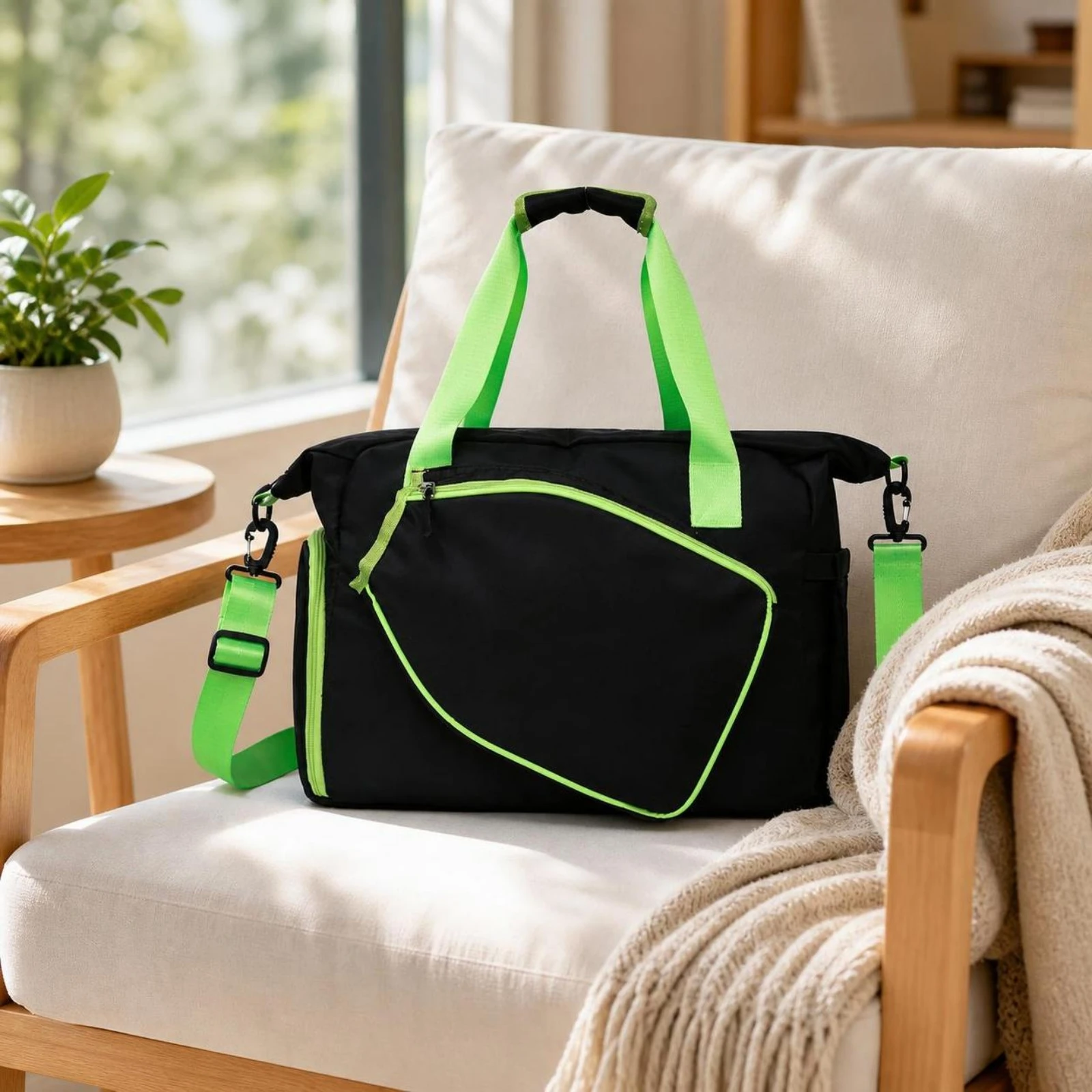 Sports Travel Bag Crossbody Duffel Bag with Padded Shoulder Strap Adjustable Roomy for Commuters, Gym, Workouts
