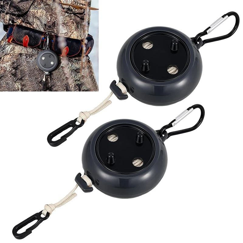 2 Pcs Tree Stand Gear Hoist 29.5 Ft Retractable Bow & Gear Hoist Bow Hunting Gear Accessories For Hunting Bow, Black