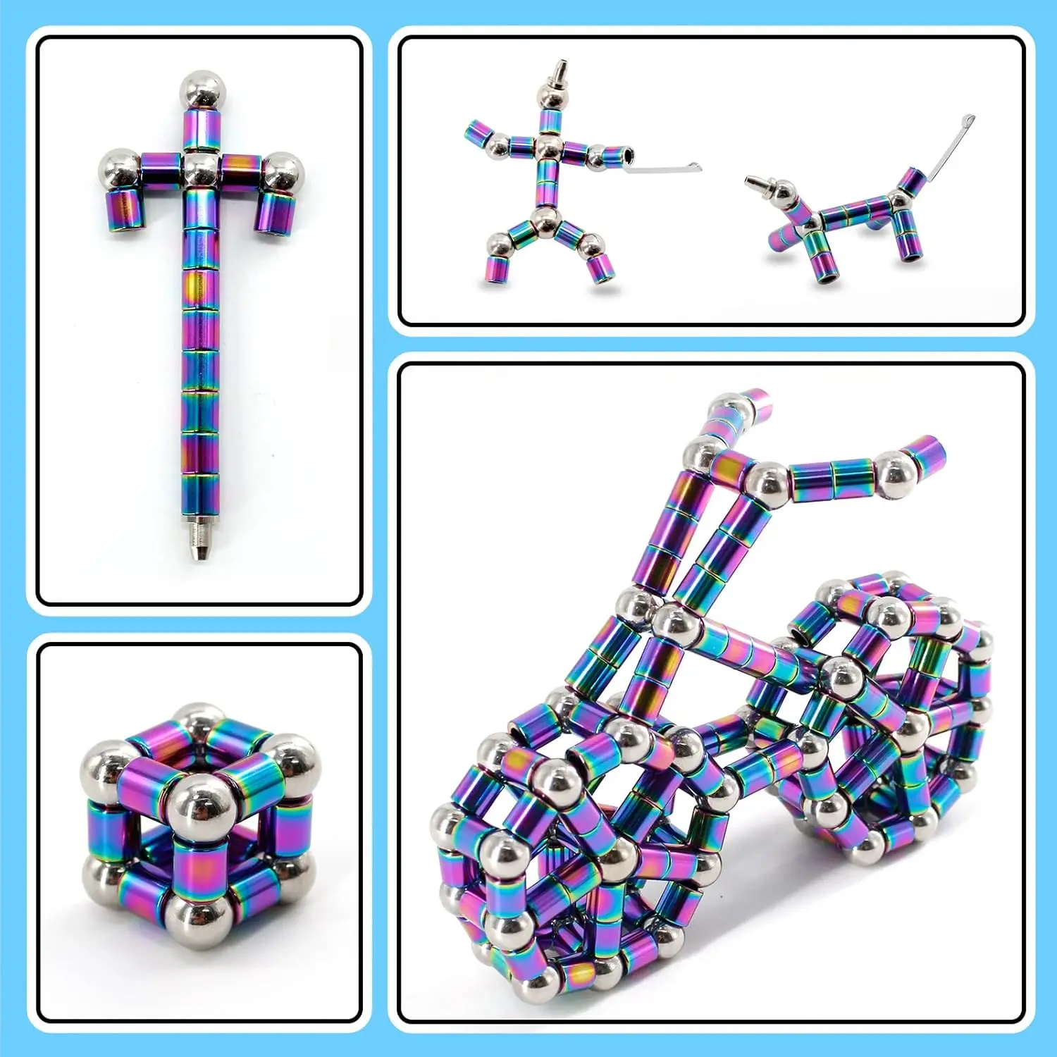 Magnetic Fidget Pen Toy,EDC Desk Anti Stress Relief Toys,Fidgeting Antistress Anxiety Sensory Magnet Toy for Adult Autism ADHD