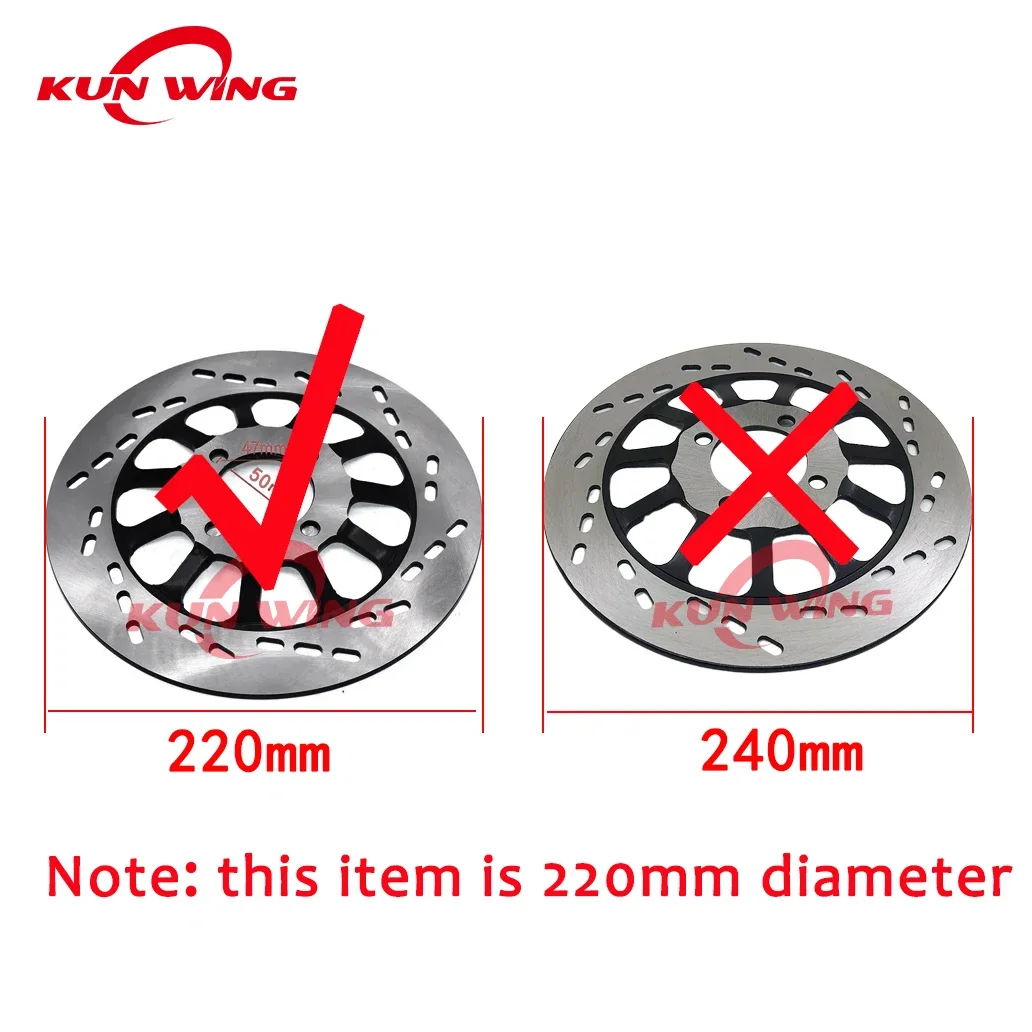 Rotore del freno a disco del freno anteriore del motociclo da 220mm per Suzuki GS125 GN125 GS GN 125 125cc parti del motociclo