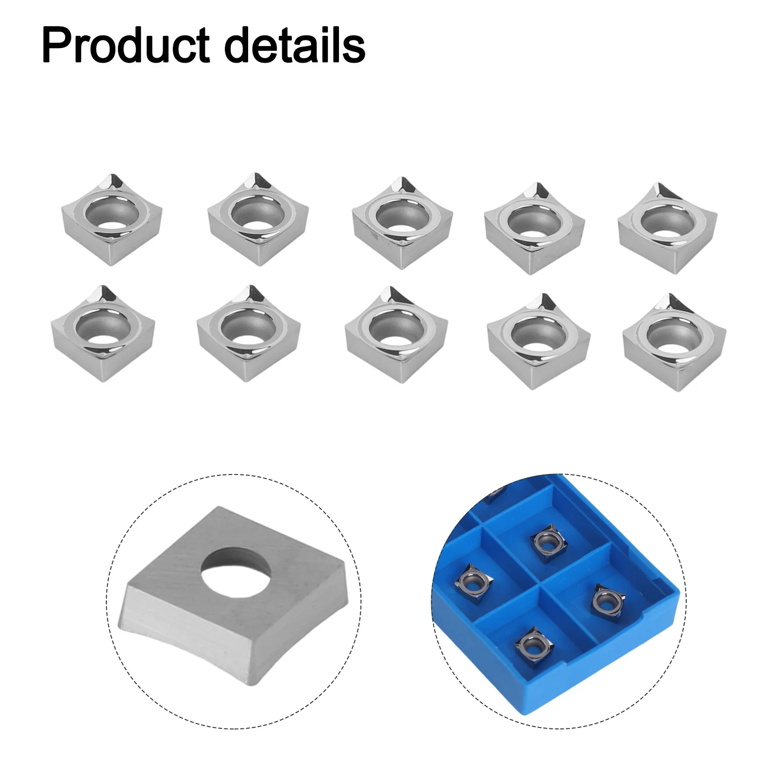 10PCS CCGT060204 for ak for carbide Inserts Professional Turning Tools for Aluminum Parts Suitable for High Load Processing