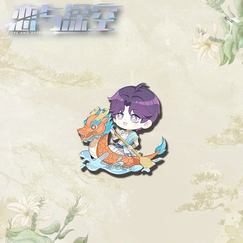 Game Anime Zayne Xavier Rafayel Love and Deepspace Sylus Qin Che Acrylic Backpack Button Pin Bookbag Brooch Clothes Collar Badge