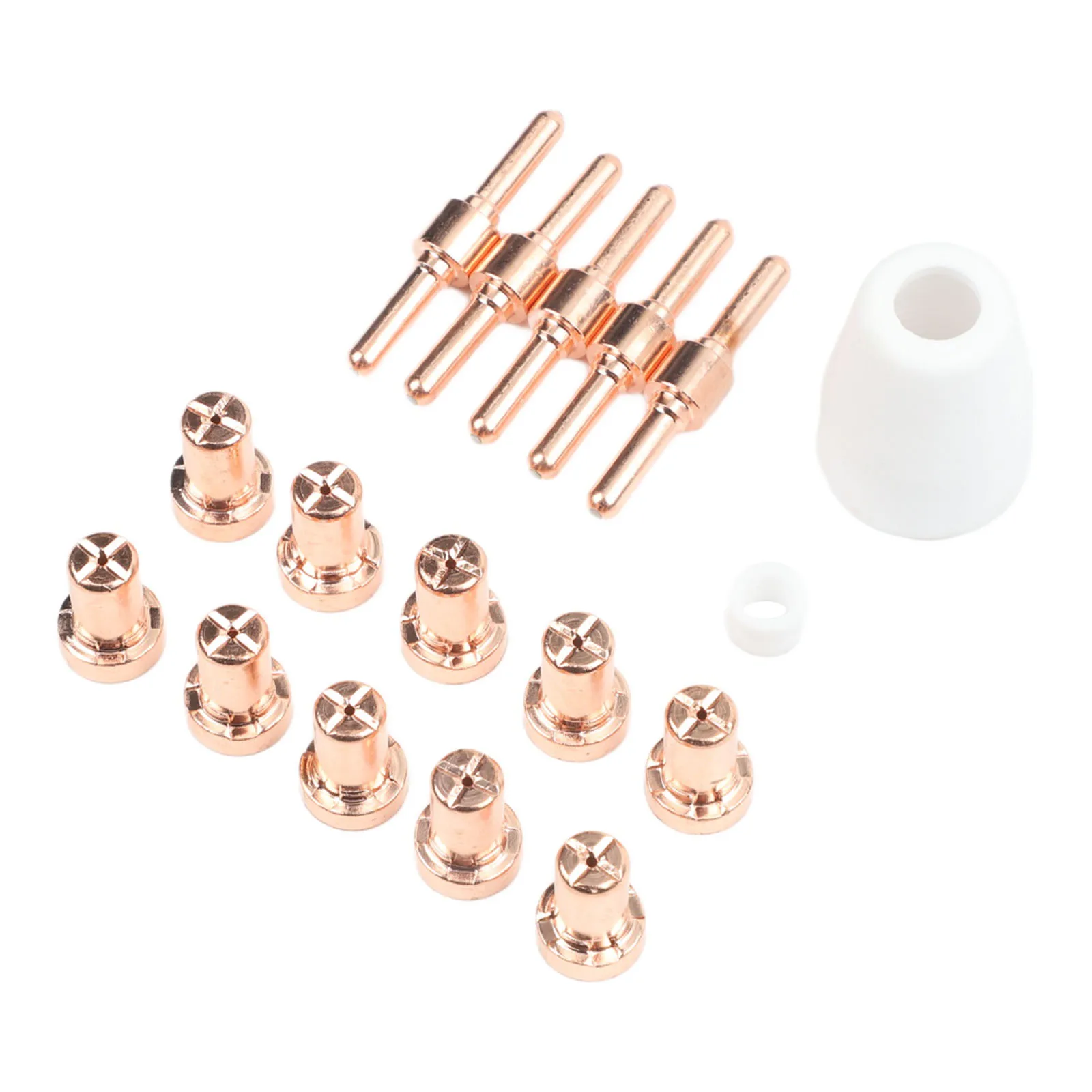 Complete Consumables Kit 17PCS for PT31 Plasma Torch Including Nozzles and Electrodes Compatible with For CUT40 and Other Models