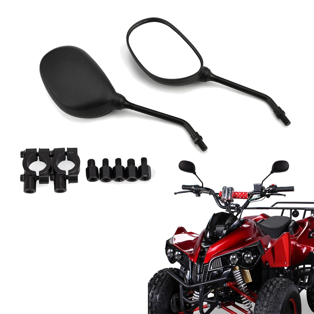 1Pair ATV UTV Four-wheel Motorcycle Beach Buggy Side Mirrors Glass Rear View Mirrors Scooter Motorcycle Accessories Universal