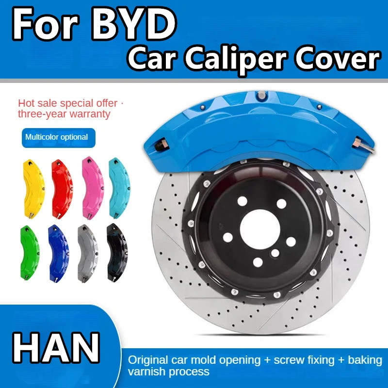 For BYD Han Brake Caliper Cover Rear Wheel Modification Kit Fit 1.5T EV 121 610 715 605 506 200KM DM-i DM-P 2020 2021 2023 2024