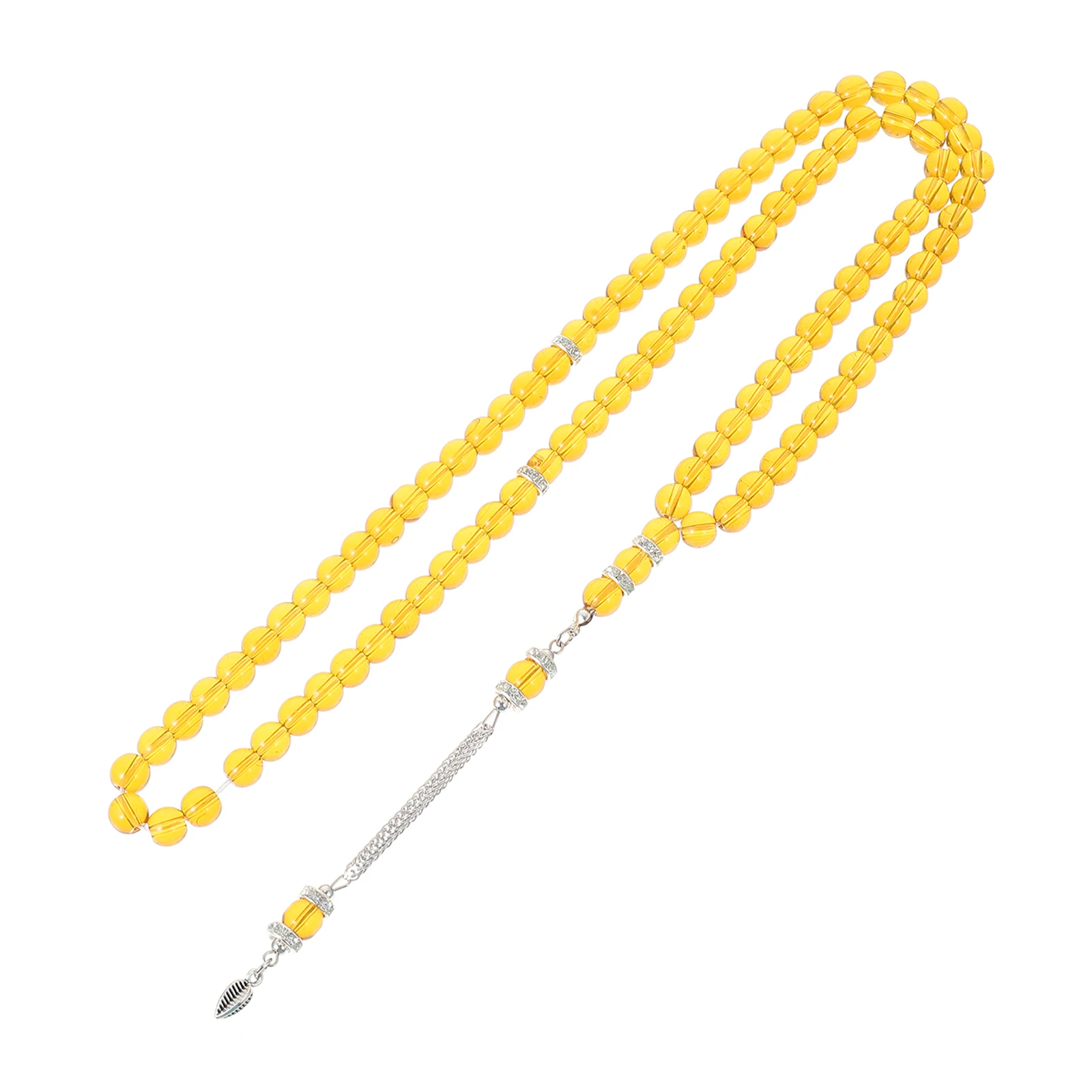 

Prayer Beads Bracelet Worship Rosary Smooth Surface Durable Material Comfortable Wear Retro Look Decorative Glass Beads Handmade