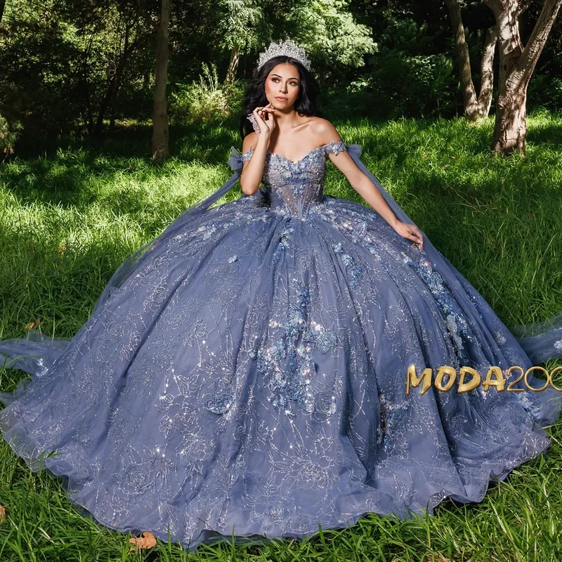 Luxury Quinceanera Dresses 3D Beading Floral Lace Dresses 15 Years Birthday Party Ball Gown