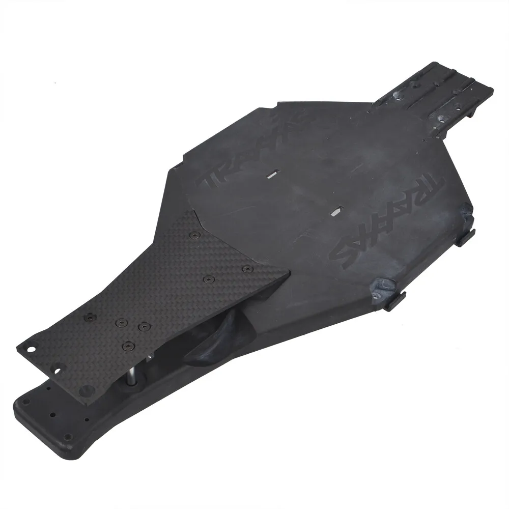 Chasis inferior de carbono CG bajo para Traxxas Drag Slash Mustang C10 Slash modificado