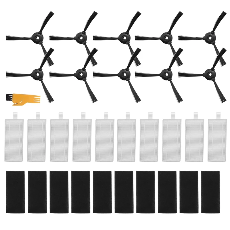 10 Filters & 10 Side Brushes for M201 T700 M520 M571 M501B M301 Robot Vacuum Cleaner Replacement Accessories Kit-Hot