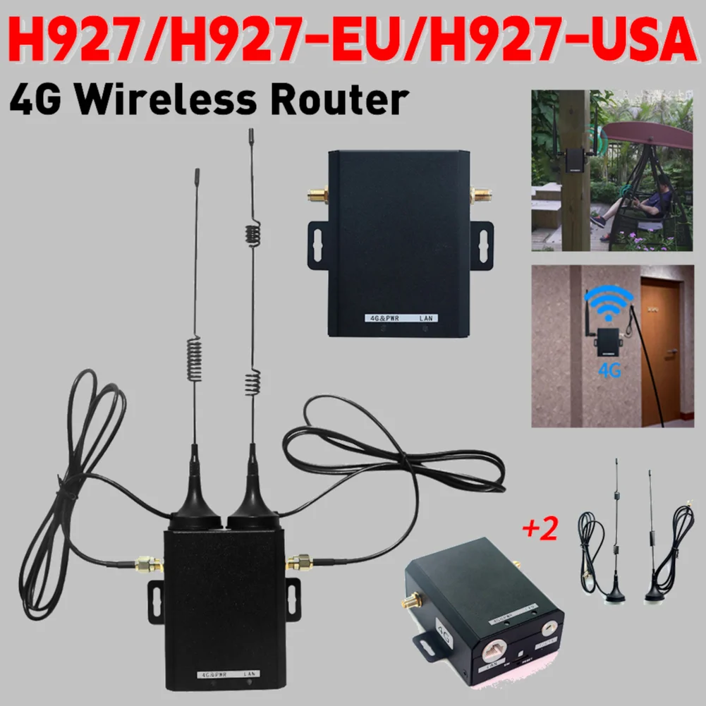 

H927 Беспроводной маршрутизатор промышленного класса 4G LTE 150 Мбит/с с поддержкой внешней антенны 16 пользователей Wi-Fi для наружной высокоскоростной сети