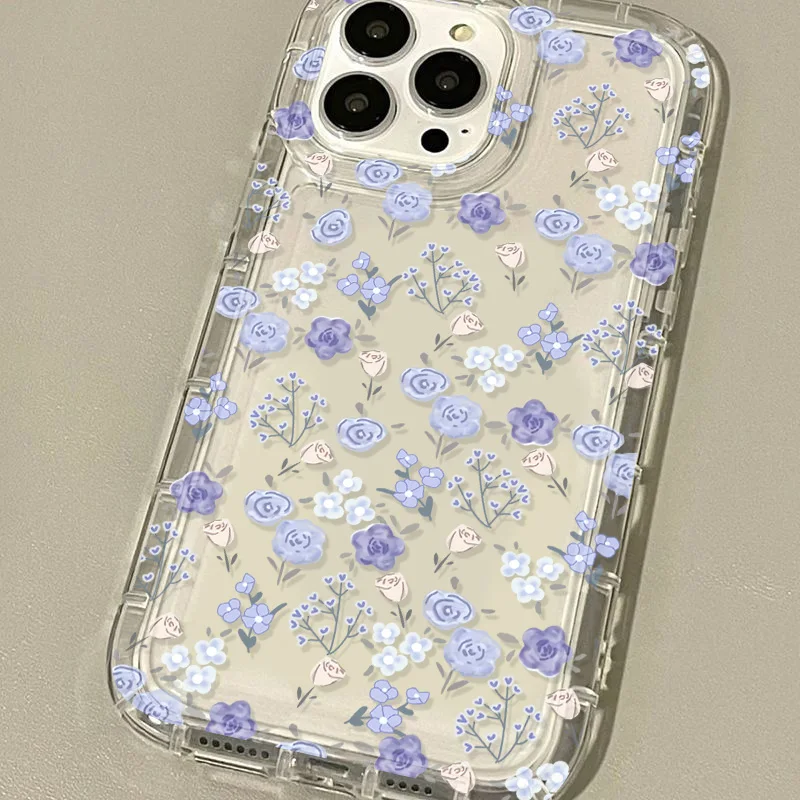 TPU Case For Samsung A15 A56 5G A55 A54 A36 A26 A53 A34 A33 A32 A14 A13 A52 A05 A23 A73 S24 Ultra S25 S23 FE S22 Flower Covers - náhled 4