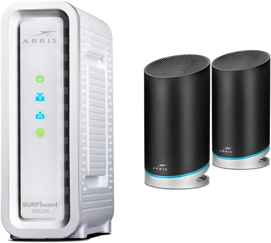 

Surfboard | SB8200 DOCSIS 3.1 Modem (1 Gbps Max Internet Speeds) & W130 mAX Plus