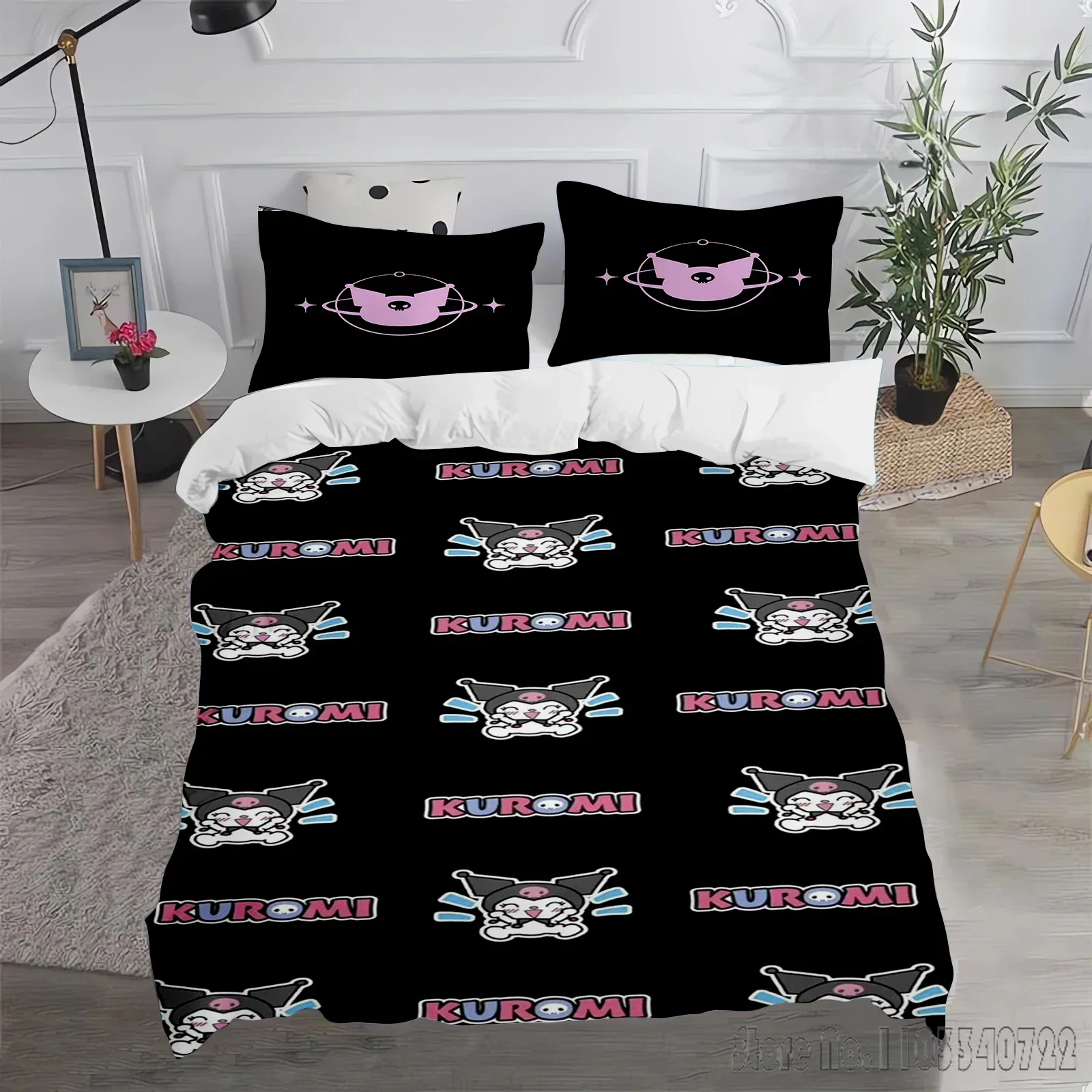 Admire Kuromi Cartoon· Love Child Duvet Cover Set HD Comforter Cover Bedclothes for Kids Bedding Sets Bedroom Decor